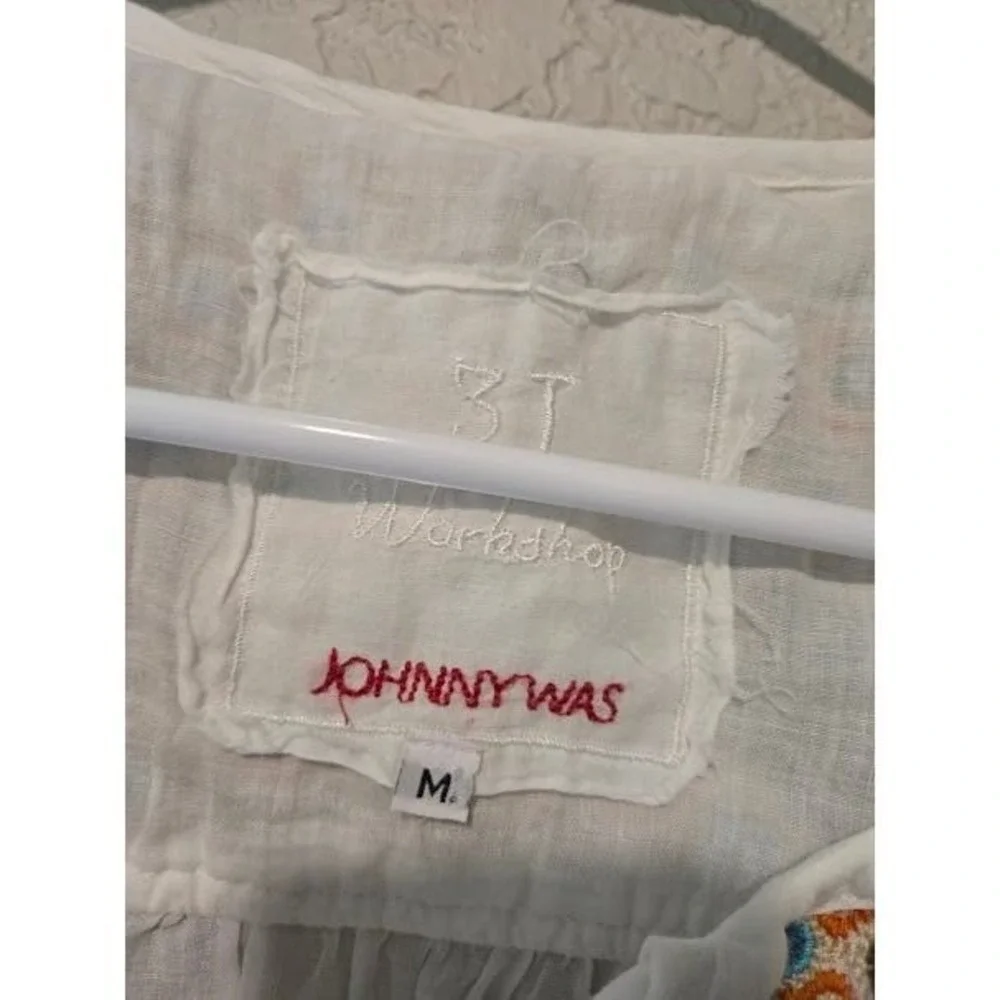 Johnny Was White Embroidered Midi Dress - Picture 3 of 5